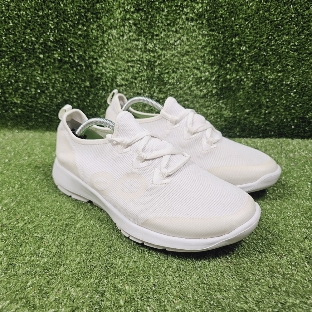 OOfos OOmg Sport LS Triple White Low Recovery Comfort Athletic Shoes Womens 9.5